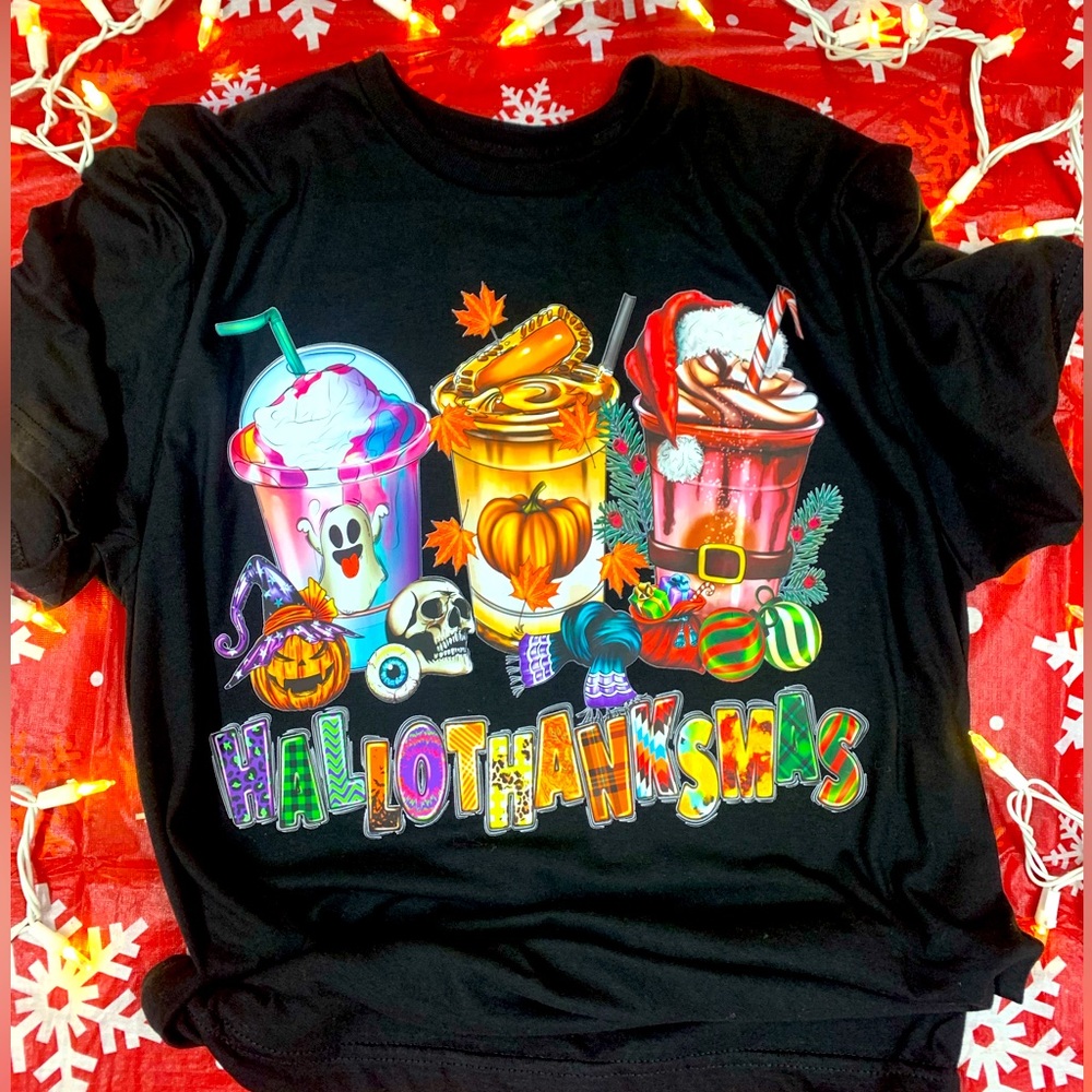 Halloween/thanksgiving/Christmas tee